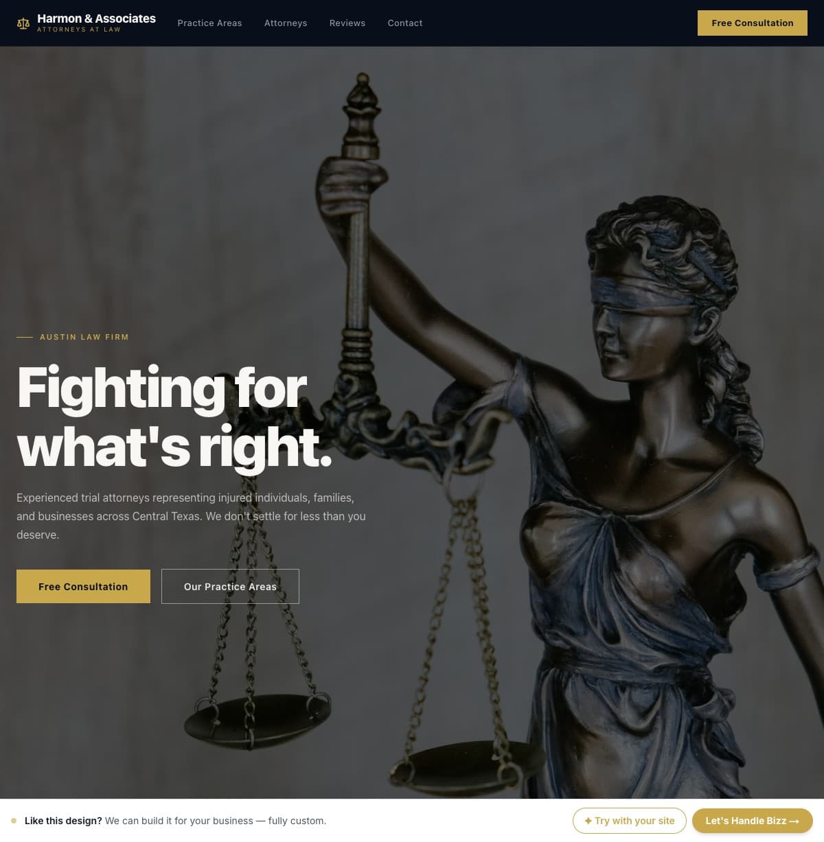Harmon & Associates template preview