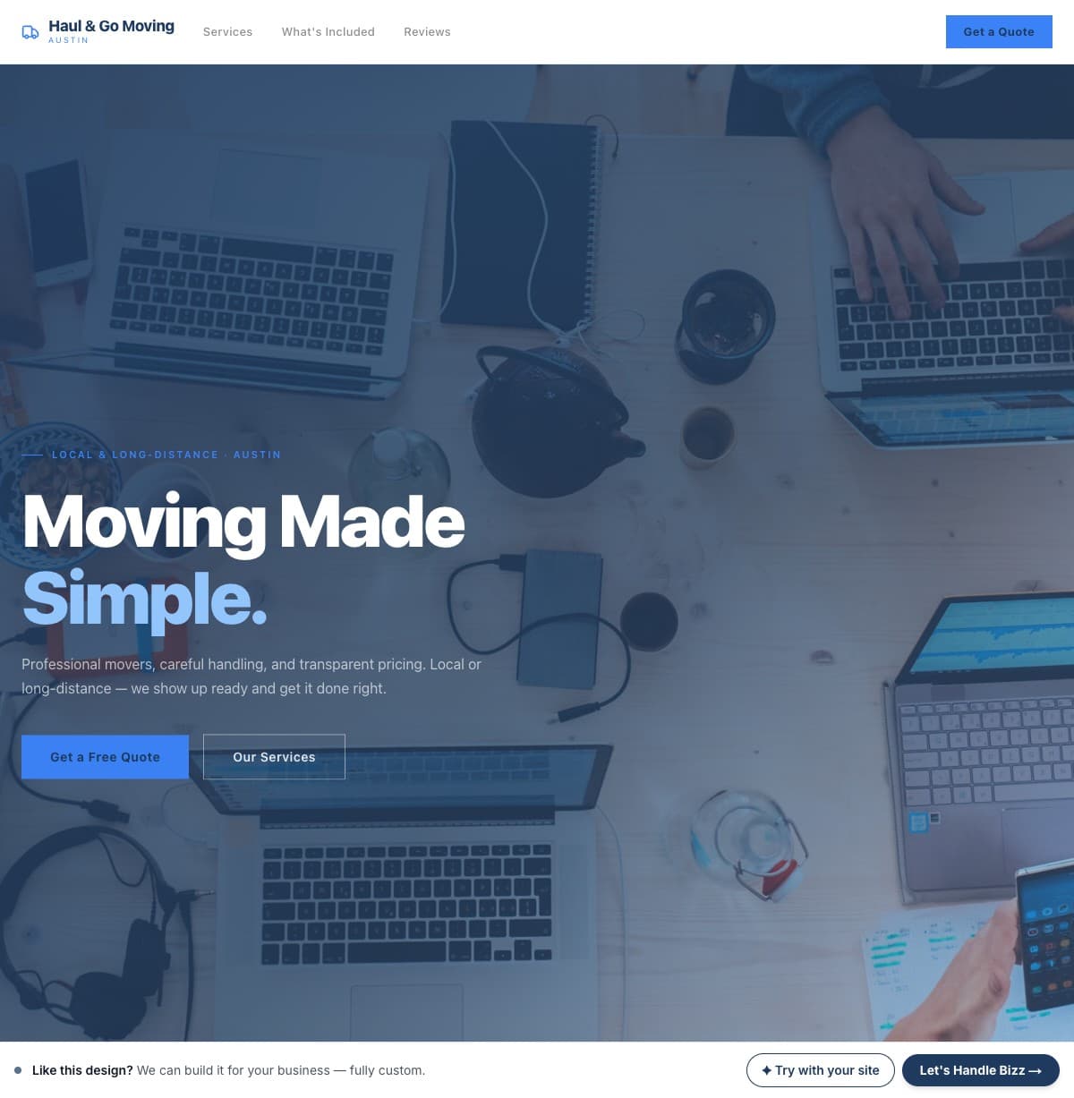 Haul & Go template preview