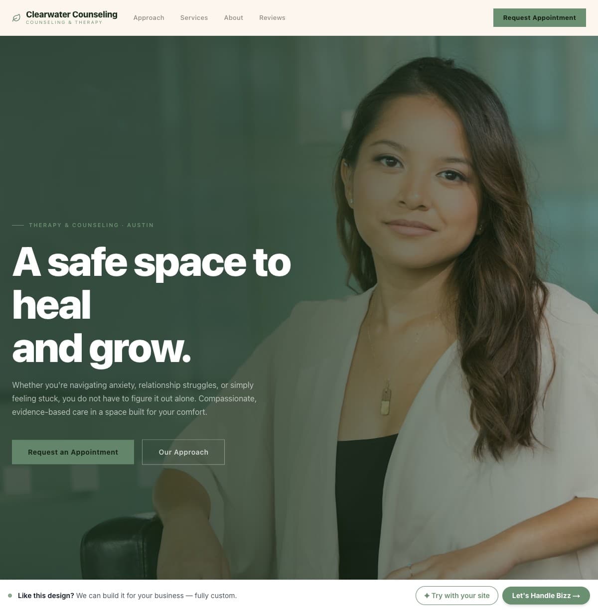 Clearwater Counseling template preview